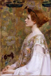 Femme aux cheveux rouges