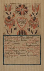 Certificat de naissance allemand de Pennsylvanie, vers 1936