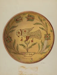 Assiette à tarte allemande de Pennsylvanie, c. 1936
