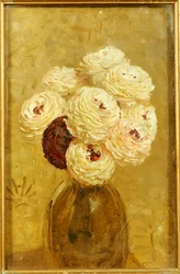 Un vase de dahlias