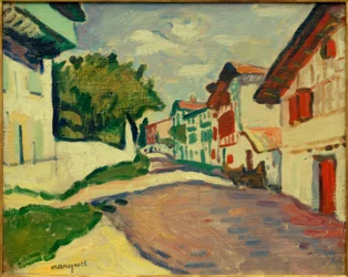 Rue ensoleillée à Ciboure