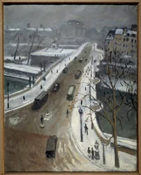 Pont Neuf à Paris sous la neige 1938