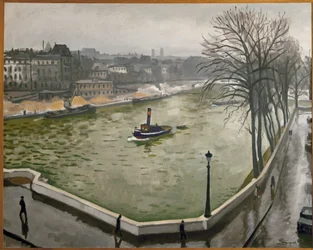 La Seine a Paris (oil on canvas)