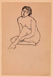 Femme nue assise