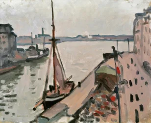 Quai avec bateaux de pêcheurs
