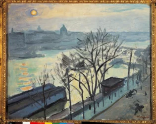 Soleil sur Paris. Le Quai du Louvre