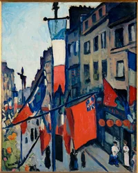 Le 14 juillet au Havre (huile sur toile)