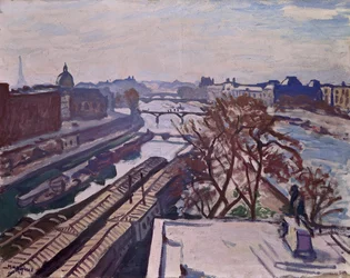 Vue de la Seine avec le monument Henri IV