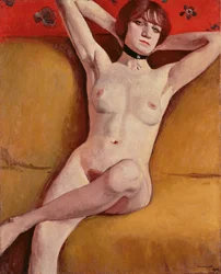 Femme sur un divan