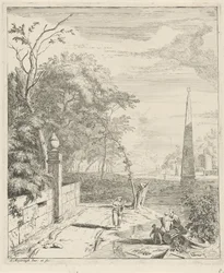 Paysage avec un obélisque (Paysages, série)