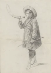 Jeune berger jouant de la corne
