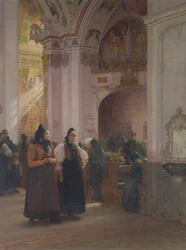 La fin de la messe à Einsiedeln