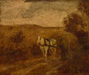 Réparation du harnais, milieu et fin des années 1870 (huile sur toile)