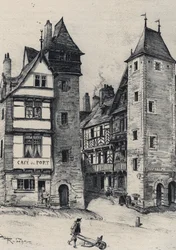 Entrée de Tréguier capitale du canton du département des Côtes-d