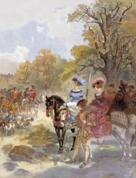 Roi français François 1er (1494-1547) illustration par Albert Robida (1909)