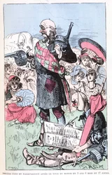 Philéas Fogg et Passepartout après le tour du monde en 3 ans 8 mois et 17 jours, parodie de Jules Verne, « Voyages très extraordinaires de Saturnin Farandoul dans 5 ou 6 parties du monde et dans tous les pays connus ou inconnus de M. Jules Verne »