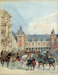 La cour de François Ier au château royal de Blois, avant 1524