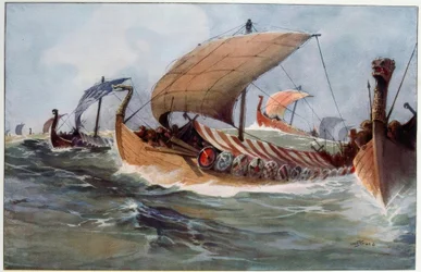 Drakkar. Les drakkars vikings à la voile