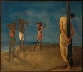 Sébastien avec des archers noirs