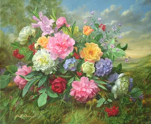 AB18 Pivoines et Hortensia