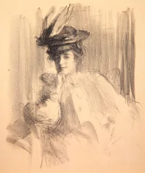 Lili avec un Chapeau à Plume