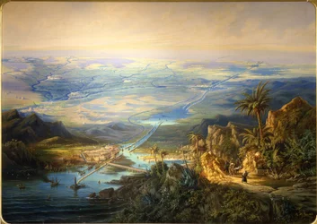 Le canal de Suez, 1864