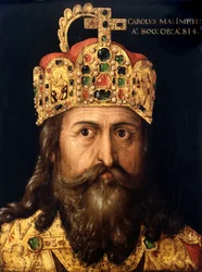 Portrait de Charlemagne (742-814), peinture de l