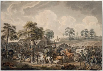 La Grande Armée traverse le fleuve Daugava le 24 juillet 1812