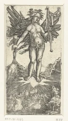 Figure féminine allégorique avec des ailes