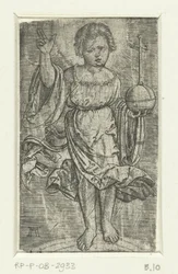 Enfant Jésus sur un arc-en-ciel