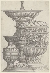 Trois gobelets décorés (Vases, cruches et gobelets)