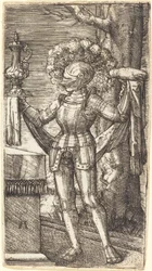 Chevalier en Armure avec Pain et Vin