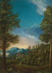 Paysage avec château, vers 1525