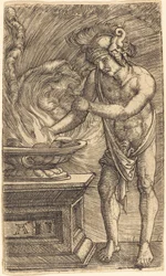 Mucius Scaevola brûlant sa main