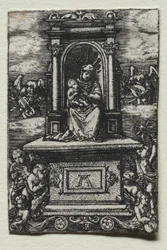 La Belle Vierge de Ratisbonne sur un autel, peu après 1520
