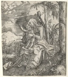 La Vierge dans un paysage