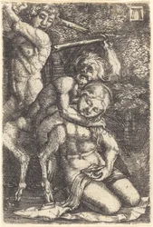 Deux satyres se battant pour une nymphe