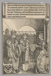 Fiançailles de Phillipp avec Johanna, planche 15 des Scènes historiques de la vie de l
