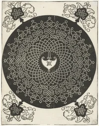 Exemple de broderie avec un bouclier en forme de cœur