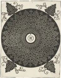 Exemple de broderie avec petit bouclier rond