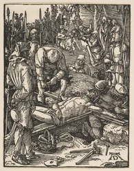 Christ cloué sur la croix, de La Petite Passion, vers 1509