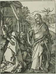 Le Christ prenant congé de sa mère, de La Petite Passion sur bois