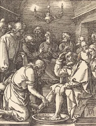 Le Christ lavant les pieds des disciples