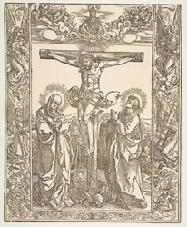 Christ en Croix entre la Vierge et Saint Jean