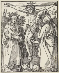 Le Christ en croix avec Marie et Jean