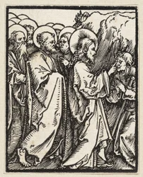 Le Christ guérit un aveugle (tiré de : Postilla, 43 gravures sur bois)