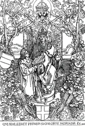 Conrad Celtes présentant son livre Quatuor Libri Amorum à Maximilien Ier, 1502 1906