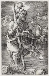 Saint Christophe, regardant vers la droite