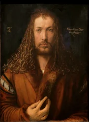French : Autoportrait en jupe de fourrure Self-Portrait with Fur-Trimmed Robe
