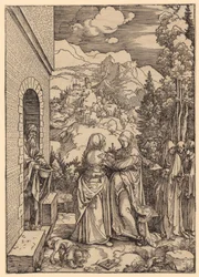 La Visitation, planche 9 de la série « La Vie de Marie »